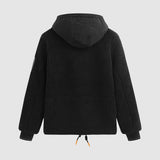 Reversible Tech Sherpa Hooded Coat - Black
