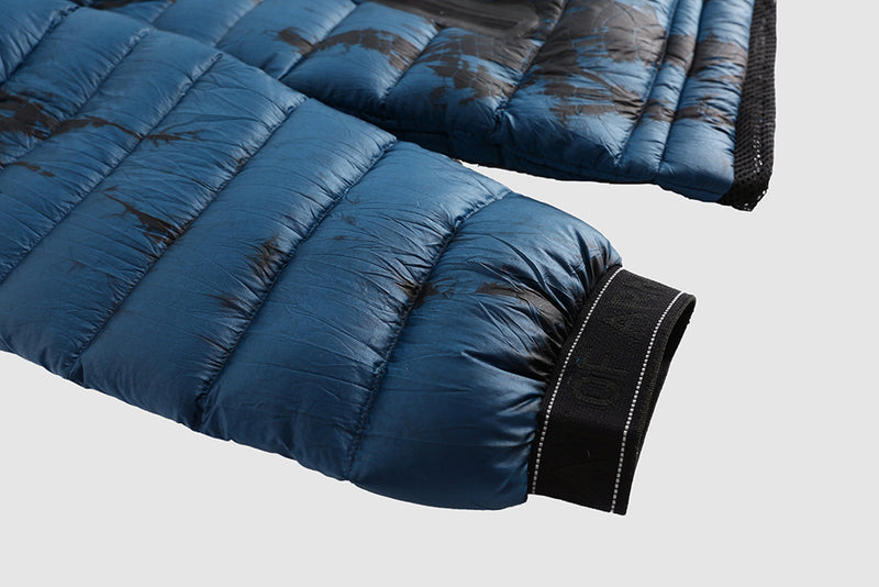 Navy Tie Dye Puffer - Packable Airplane Pillow