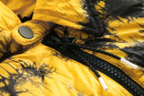Yellow Tie Dyed Puffer - Packable Airplane Pillow