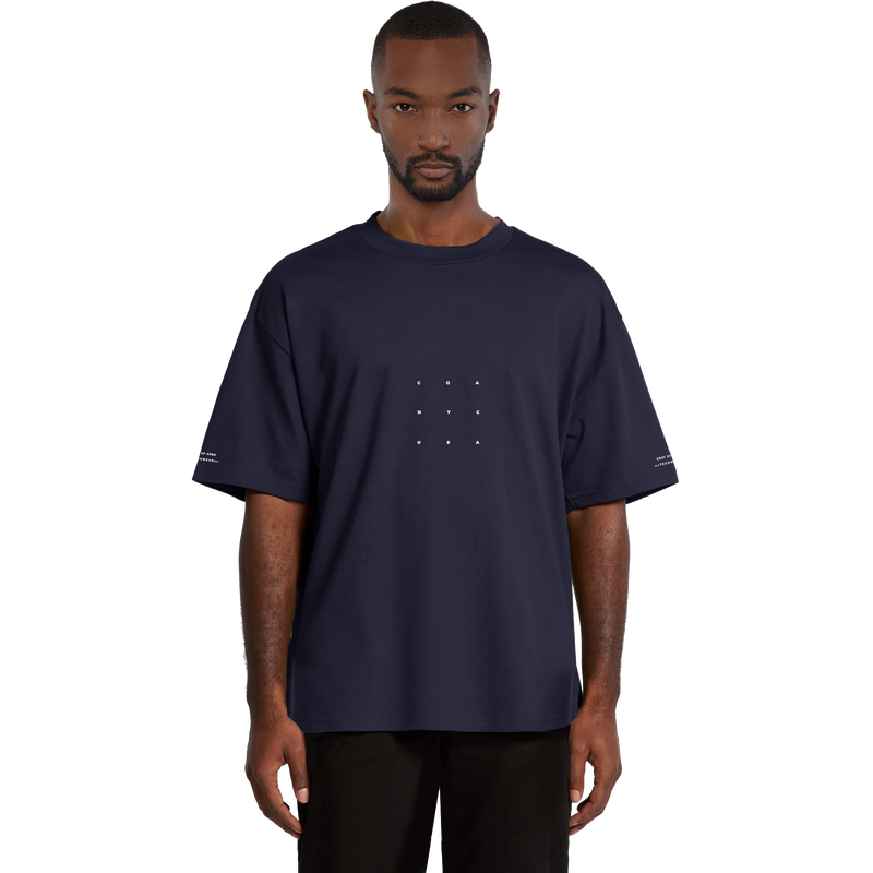 Navy boxy t 2024 shirt