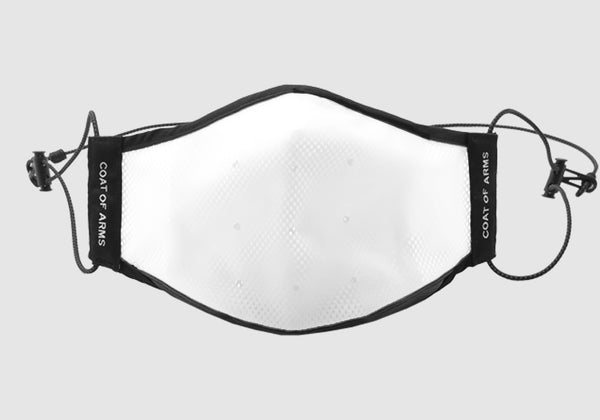 White Polyurethane Face Mask with Mesh PM2.5 filter